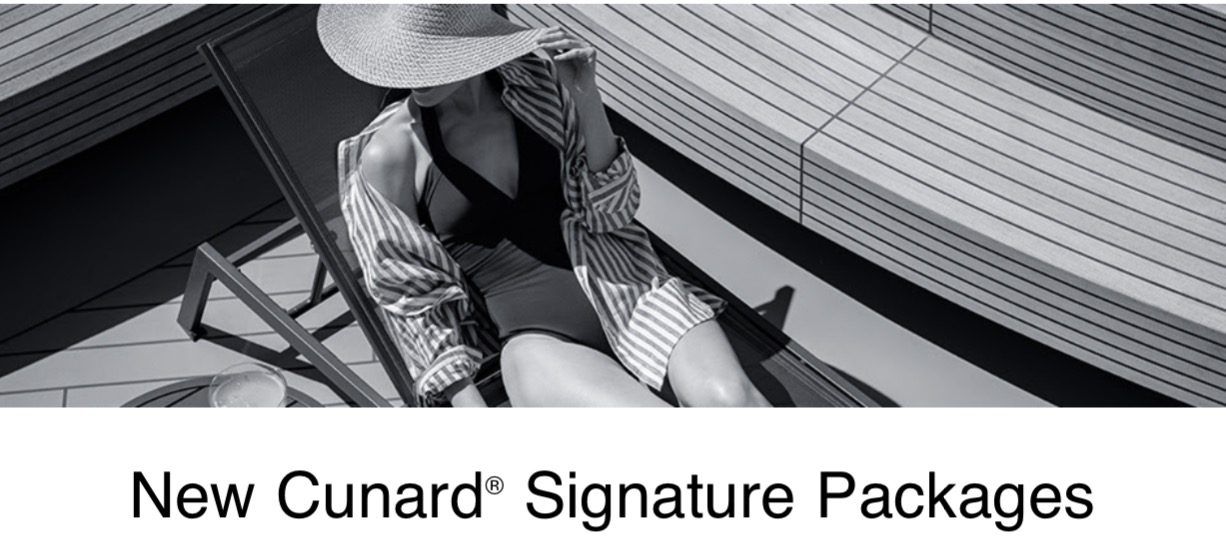 New Cunard Signature Packages, special event crossings, new Queen Elizabeth 2027 voyages, and the 2028–2029 collection with all four Queens meeting in Liverpool