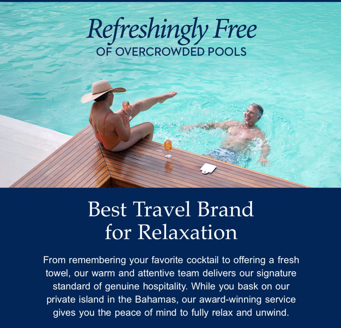 Book through our agency and have it all: shore excursions, drink package, specialty dining and Wi-Fi — all for just $60 per person, per day