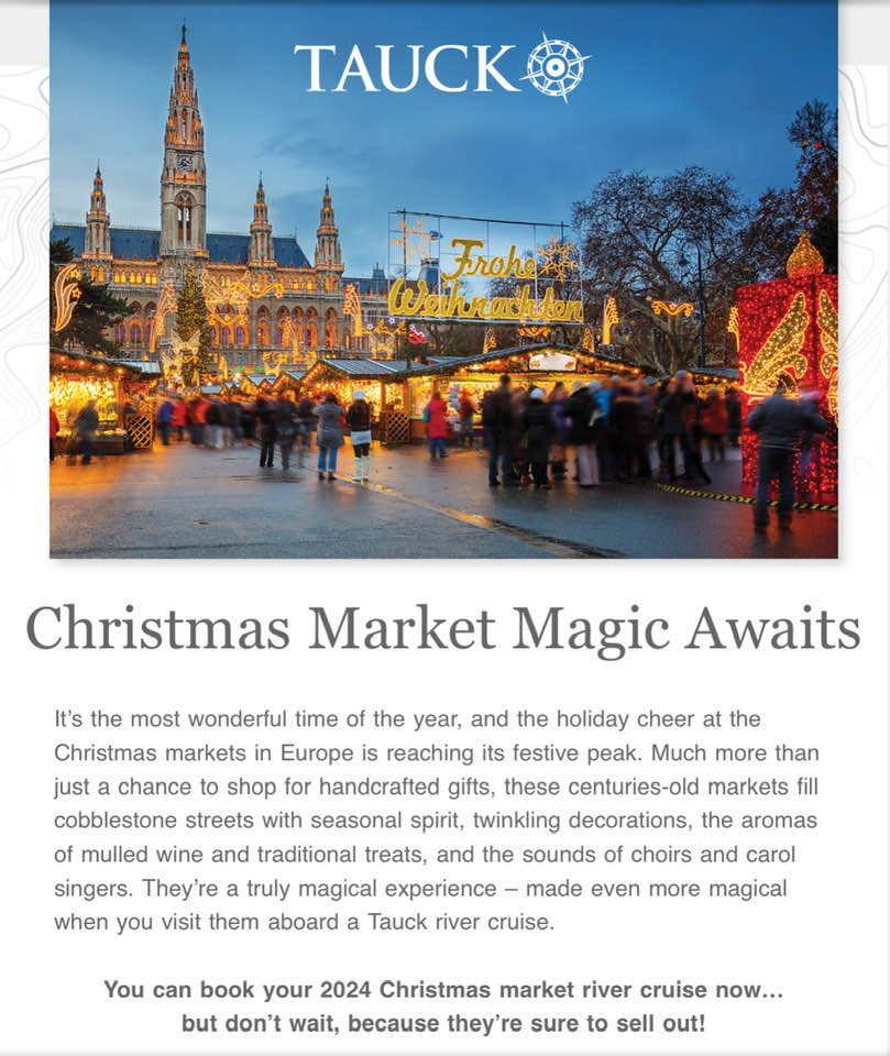 Christmas market magic awaits — 5 reasons you'll love Christmas cruising with Tauck