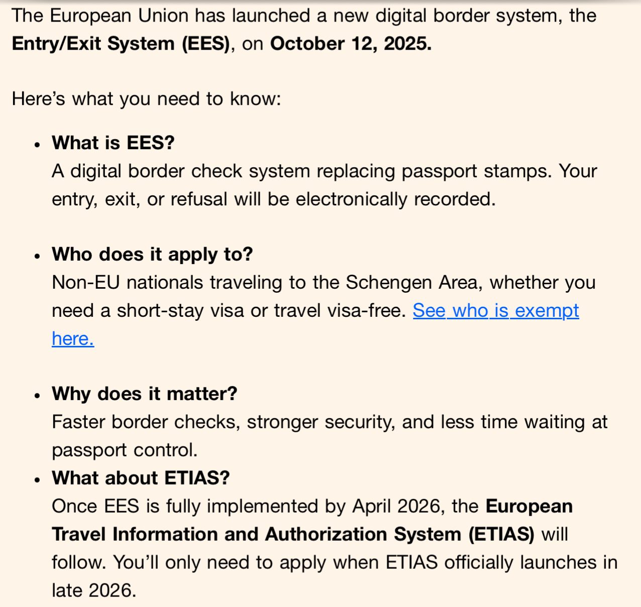 EU Entry/Exit System