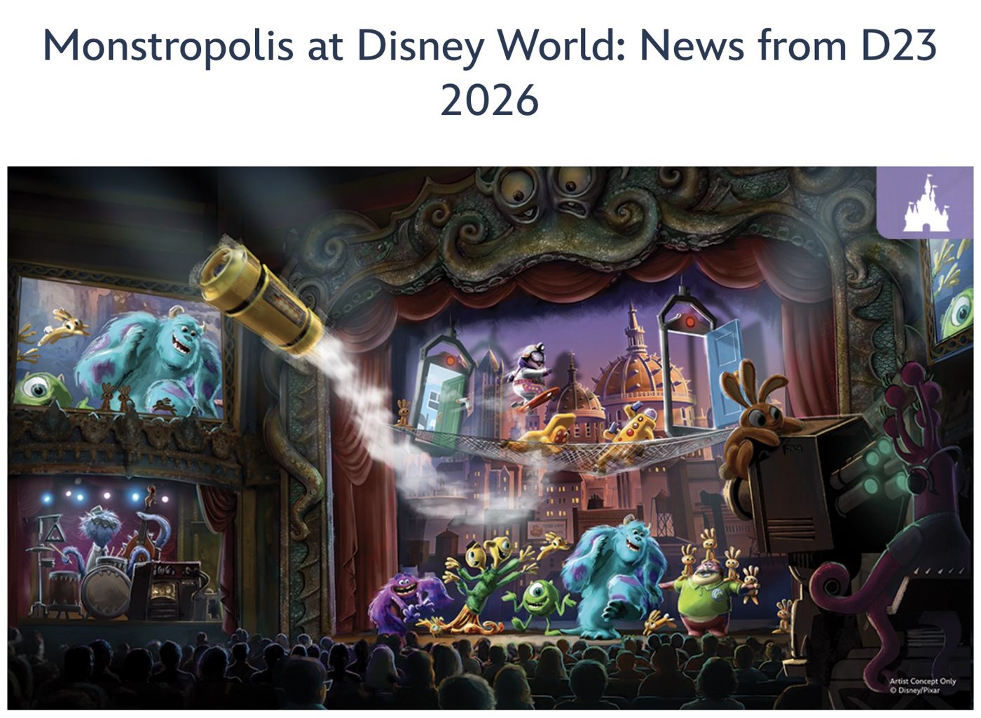Monstropolis at Disney World — news from D23