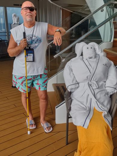 Towel animals on board