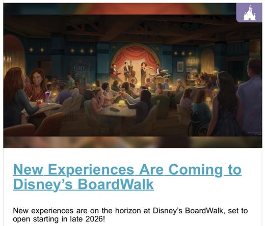 New experiences coming to Disney's BoardWalk